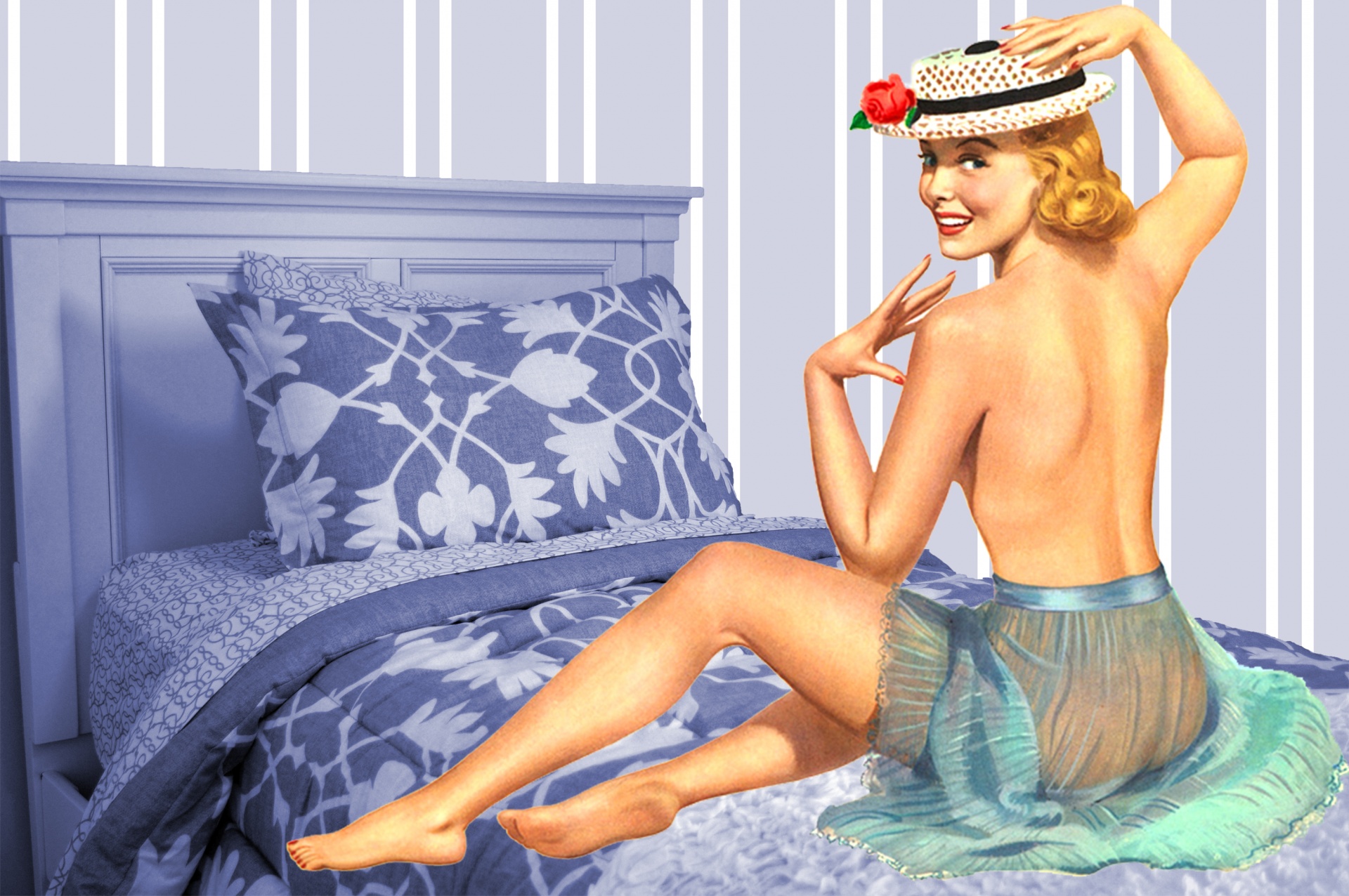 pin-up-girl-on-bed